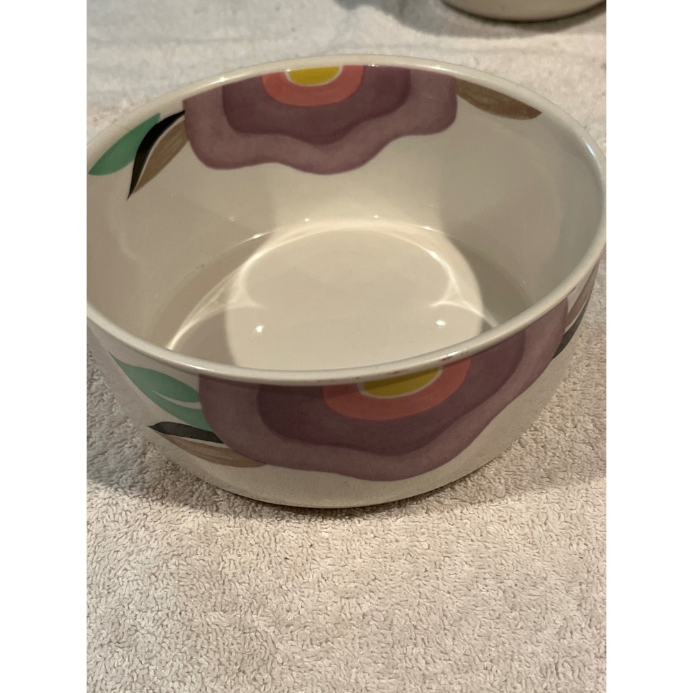 Adams Micratex Cookware Florida Serving Bowl Floral Made in England Ironstone 7"